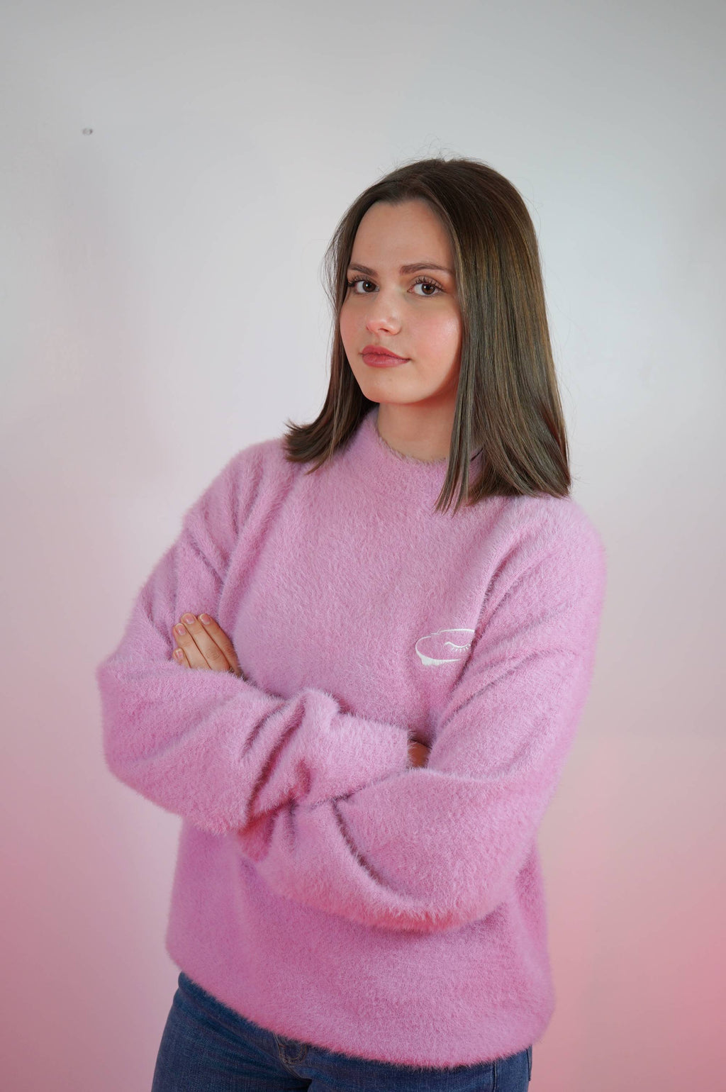 FLUFFY KNITWEAR - LIGHT PINK