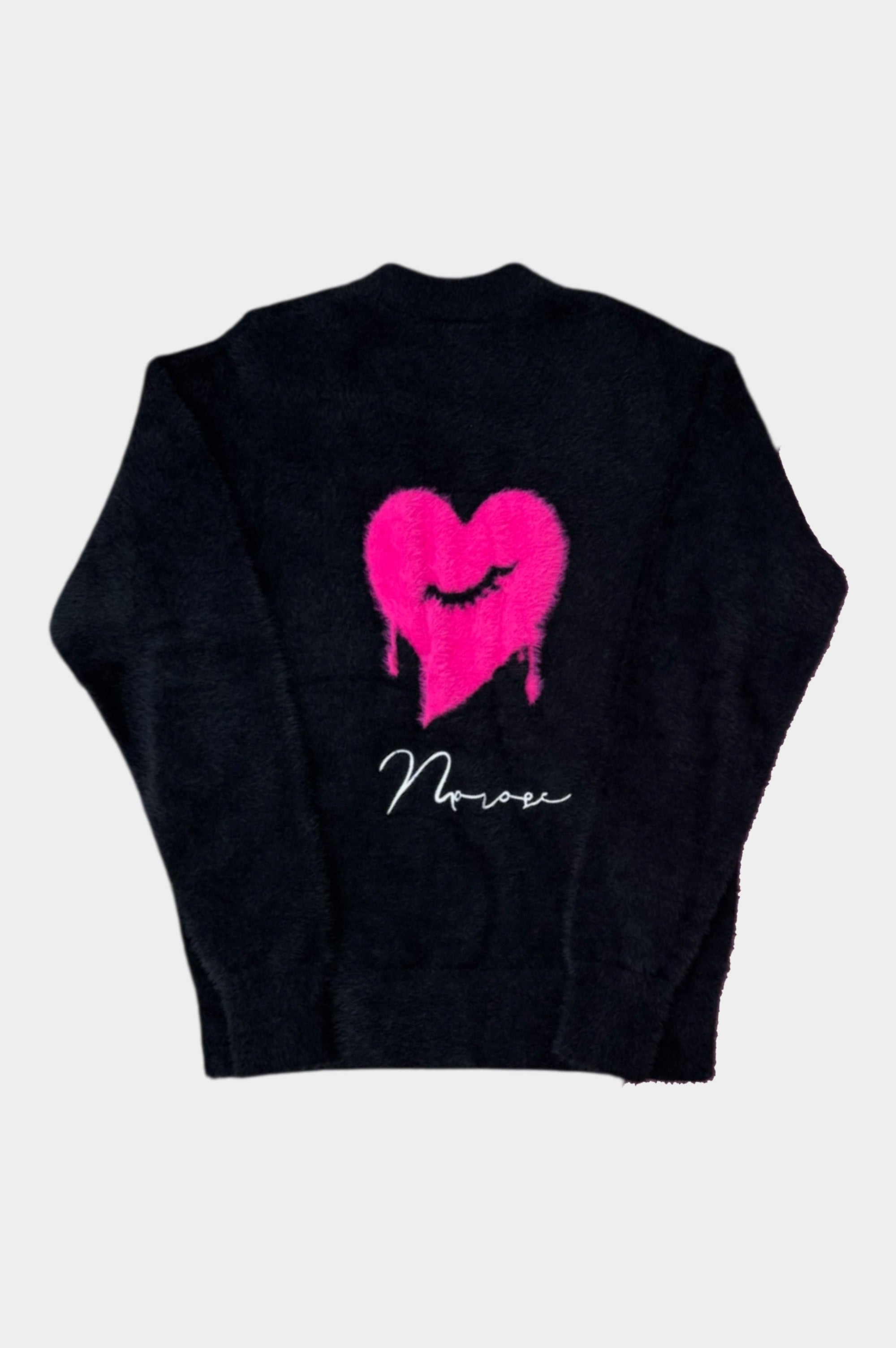 FLUFFY KNITWEAR - BLACK