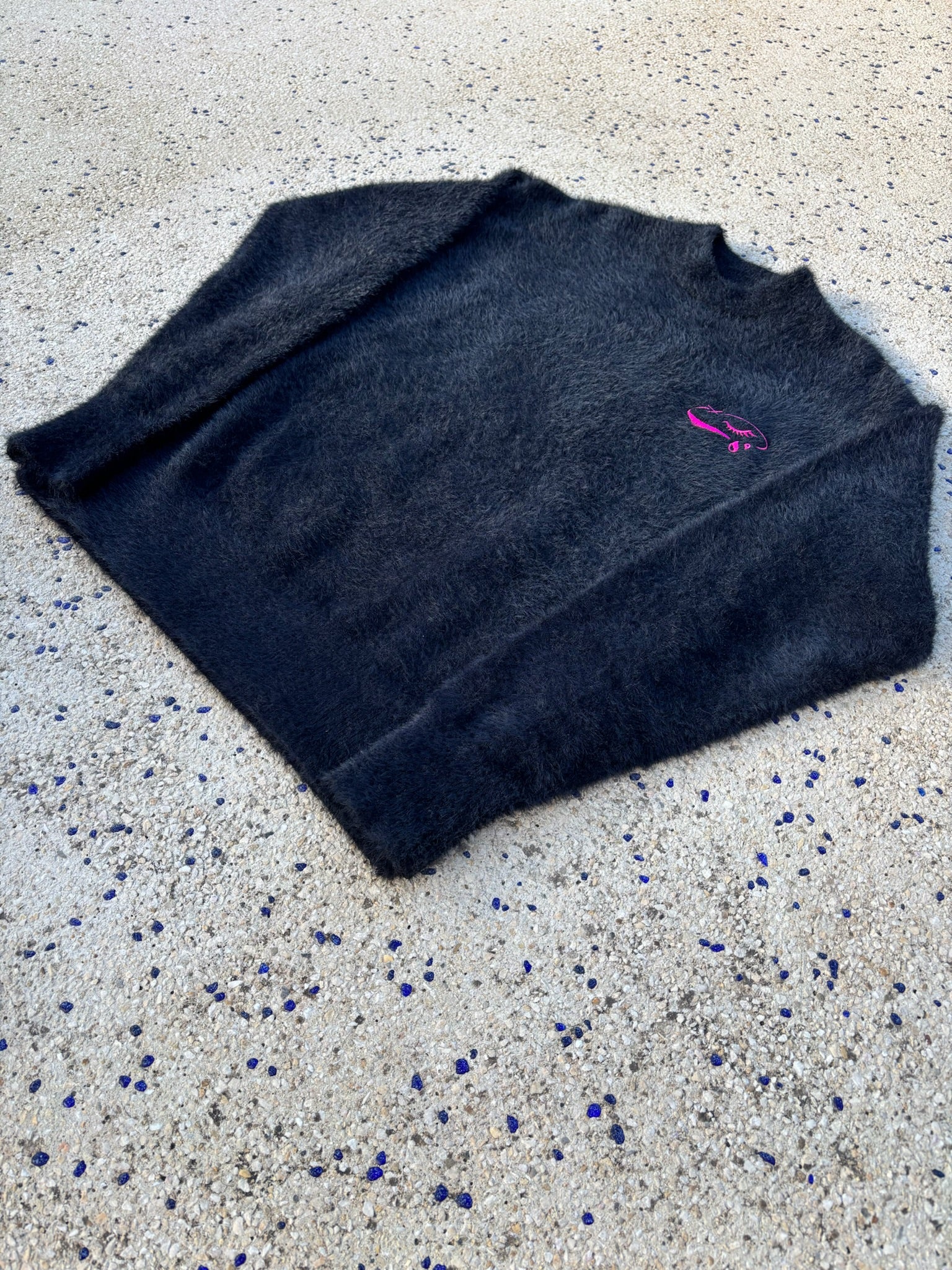 FLUFFY KNITWEAR - BLACK